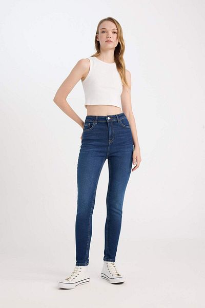 DeFacto Pantaloni skinny cu talie înaltă până la gleznă C7612AX24CW