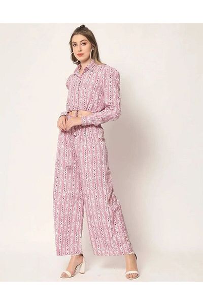 iza Pink Printed Co-ords Set