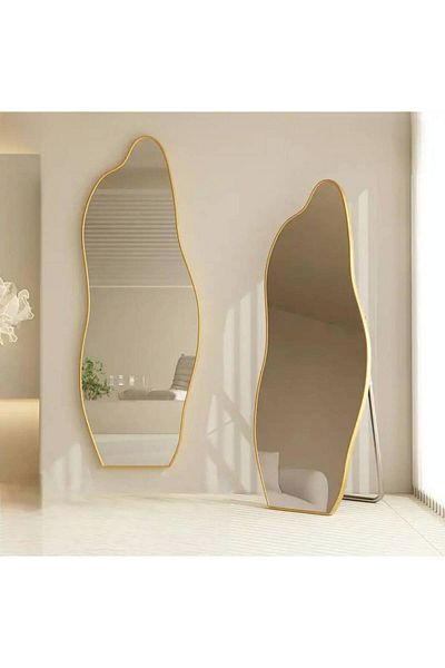Al Saada Home Woman's Stand Mirror - Gold Frame - 160×50