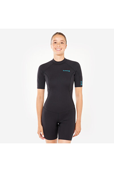 Decathlon بدلة غطس نسائية من النيوبرين - 1.5 ملم - أسود - 100