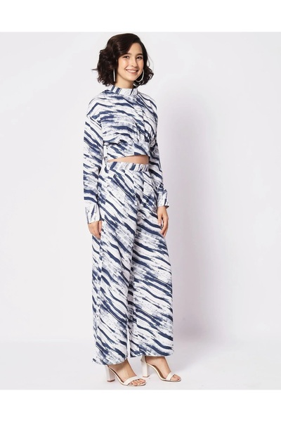 iza White Digital Printed Co-ord Set