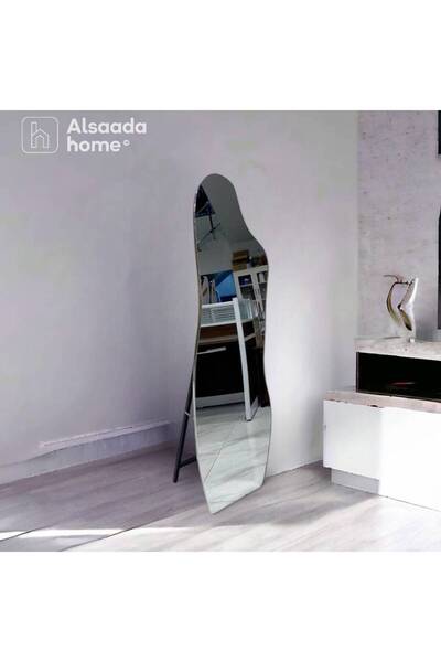 Al Saada Home Floor Mirror Frame - Silver - 50-160 cm