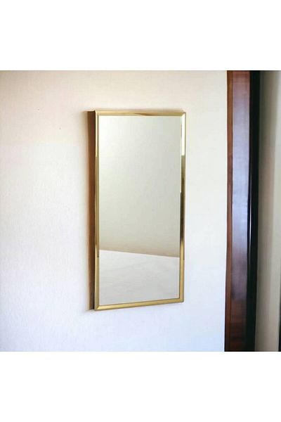 Al Saada Home Wall Mirror with Gold Frame 120×60 cm