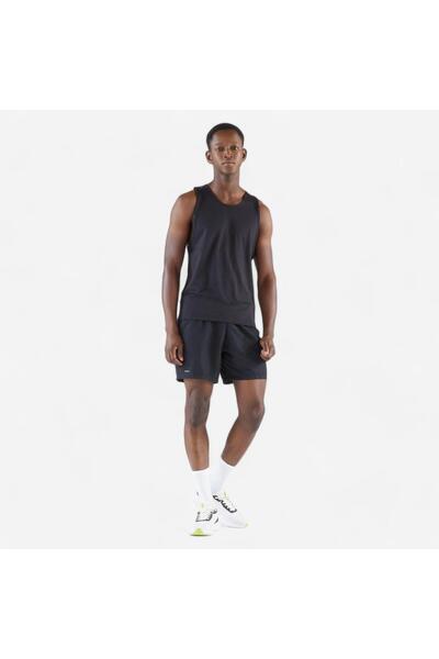 Decathlon Ανδρικό πουκάμισο για τρέξιμο Kalenji - Μαύρο - Στεγνό