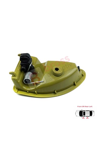 Bross Otomotiv Left Interior Door Handle for Renault Kangoo Twingo Mk1 Nissan Kubistar X76 8200259376 Mustard Olive Green