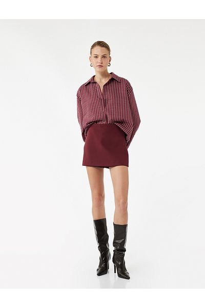 Koton Slim Fit Pocket Detailed Mini Shorts Skirt