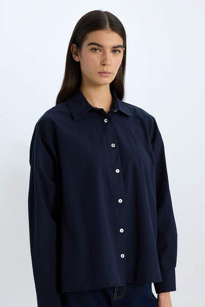 DeFacto Cămașă oversize cu mânecă lungă, simplă, cu mânecă lungă 3199470