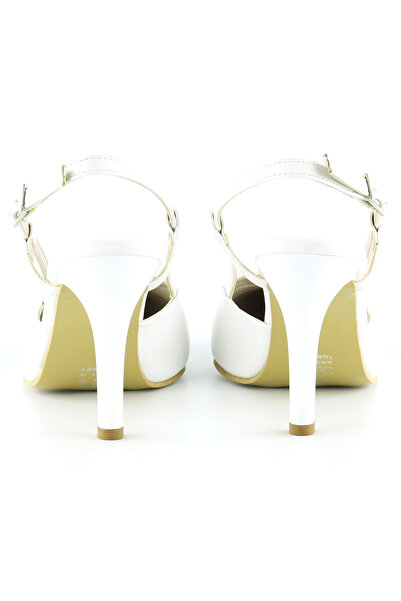 Erkan Saçmacı Sacha White Open Back Stiletto