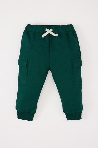 DeFacto 2-teiliges Set für Babys, bedrucktes Sweatshirt, elastische Taille, Cargo-Taschen-Jogginghose E0286A525SP