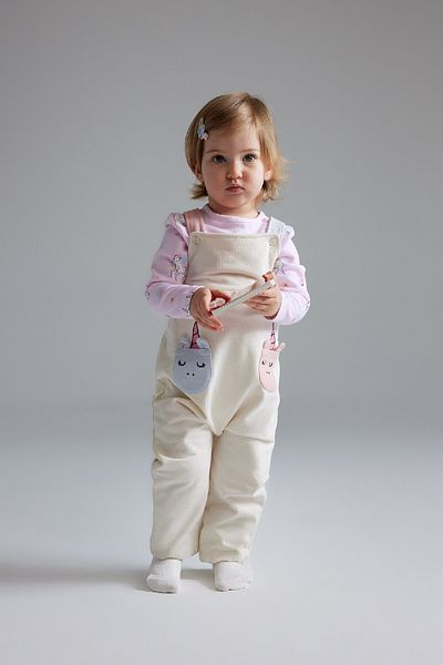 DeFacto Baby Mädchen 2 Stück Set Einhorn gedruckt Sweatshirt Salopet Overall E0487A525SP