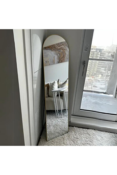 Al Saada Home مرآة أرضية بإطار ذهبي 60x165 سم