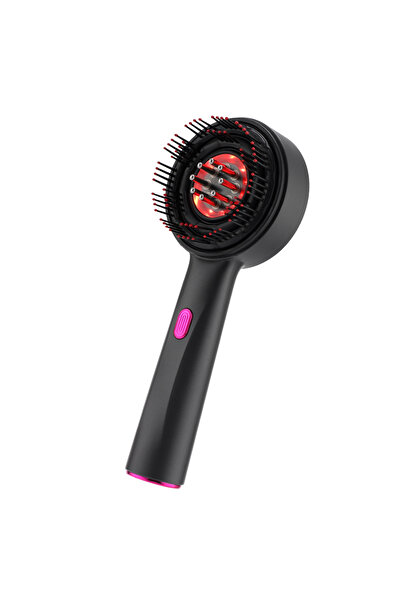 Choice مشط تدليك اهتزازي كهربائي أرجواني محمول لبصيلات الشعر، رأس توزيع سائل زيت فروة الرأس