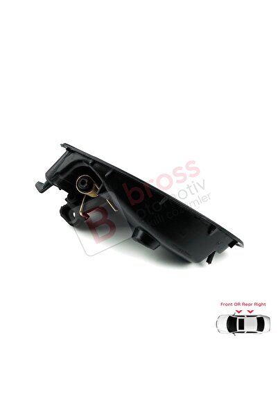 Bross Otomotiv Right Inner Door Release Handle Black Compatible for Renault Kangoo Mk1 Twingo I Nissan Kubistar X76 8200259376