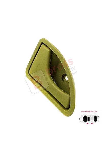 Bross Otomotiv Left Interior Door Handle for Renault Kangoo Twingo Mk1 Nissan Kubistar X76 8200259376 Mustard Olive Green