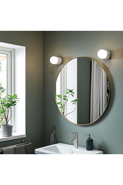 Al Saada Home مرآة حائط بإطار ذهبي 80 سم