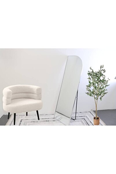 Al Saada Home Mirror Stand with Frame - Silver - 170×60