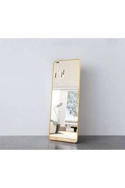 Al Saada Home Woman Standing Mirror - Gold - 62×167