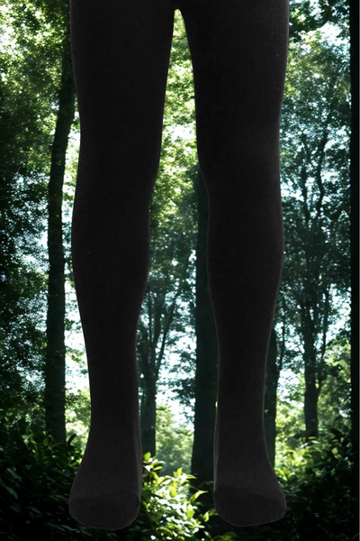 KARDEŞLER ÇORAP Black Girl's Cotton Pantyhose