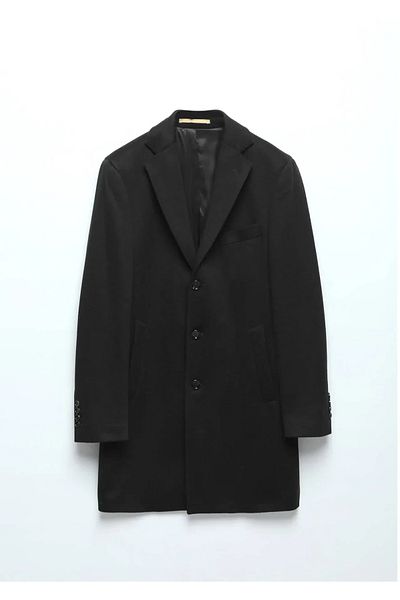 Ramsey Black Woven Coat