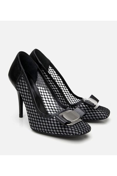 Hotiç Women's Black Mesh Stiletto