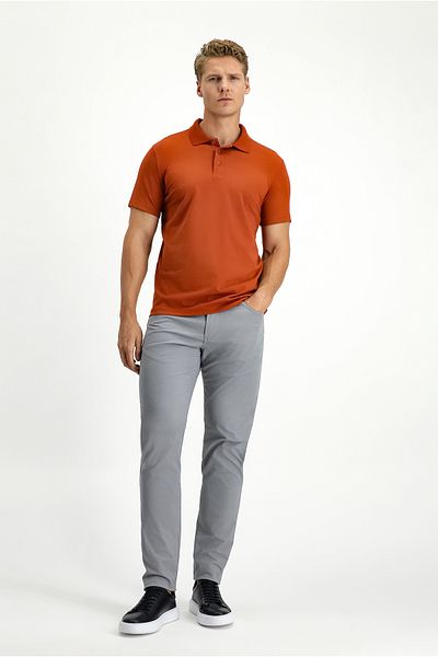 Kiğılı Slim Fit Slim Fit Embroidered Cotton Polo Neck T-Shirt