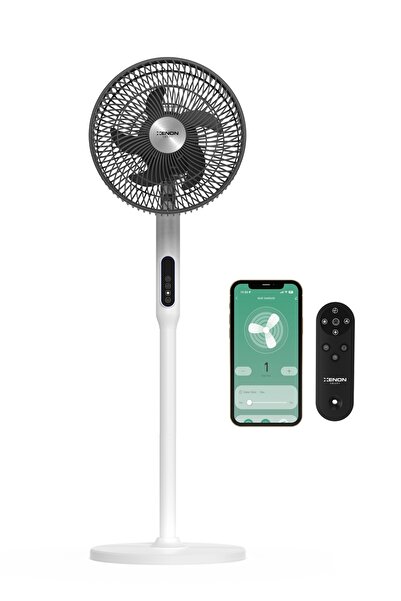 Xenon Smart Akıllı Vantilatör 60W Kumandalı 3 Kademeli Wi-Fi Mobil Uygulama ile Kontrol 70° Ayaklı Fan X7430