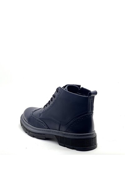 grado Genuine Leather Men's Zippered Boots Black Color 1913