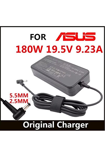 ASUS Rog 19.5V 9.23A 180W Notebook Adaptör 5.5mm/2.5mm (19V 9.5A uyumlu) / Orjinal Üretici