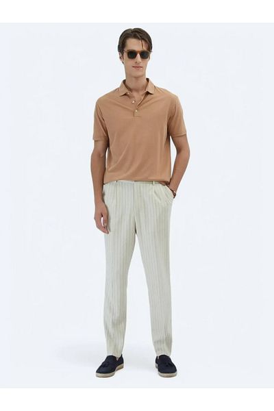 Kip Tricou cu gât polo simplu din nurcă 100% bumbac