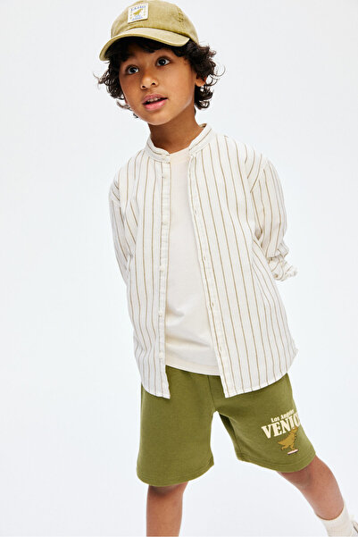 H&M Baskılı Sweatshirt Şort