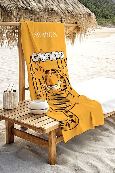 SWARIUS Adult Unisex 75X155Cm Summer Garfield Pattern Beach Towel - Bath Towel - Sea Towel