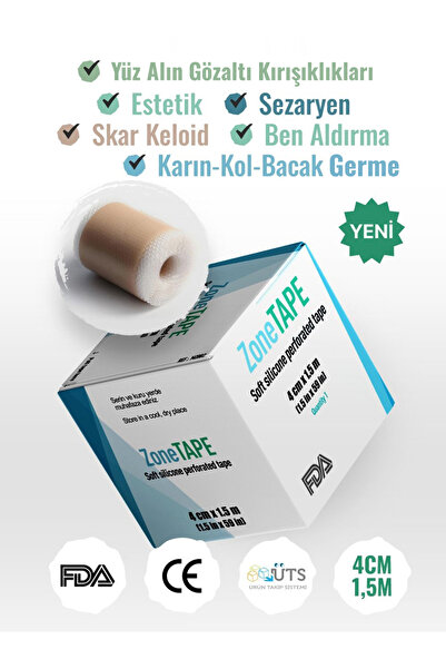 ZoneTAPE Soft Silikon Bant -kırışıklık-estetik-dikiş-skar-keloid-sezaryen-karın/kol/bacak Germe-ben Aldırma