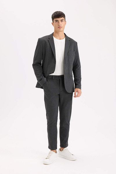 DeFacto Pantaloni din Gabardină Tailored Regular Fit Buzunare Picior Drept A8102ax24au