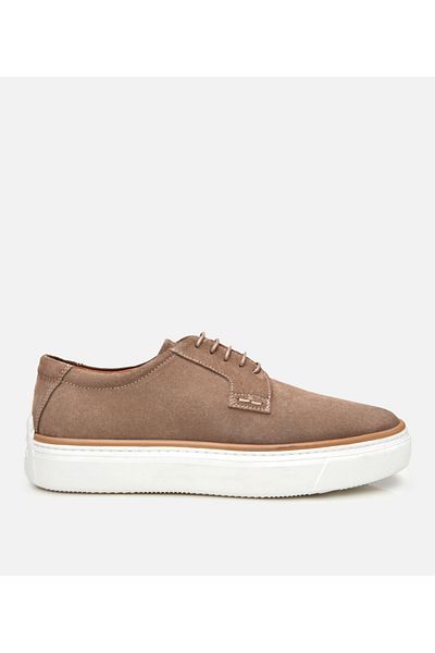 Hotiç Men's Suede Leather Beige Light Sole Casual Shoes