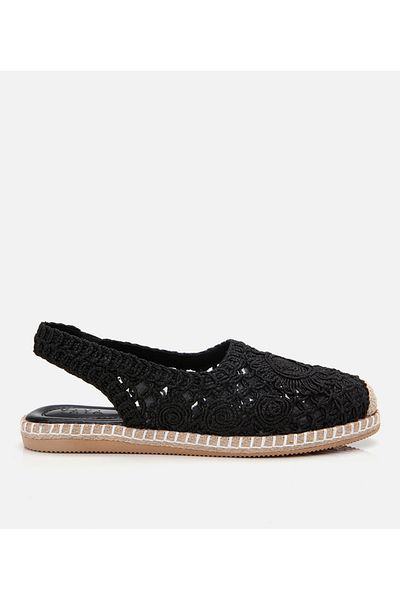 Hotiç Espadrile negre Yaya Textured Open Back pentru damă
