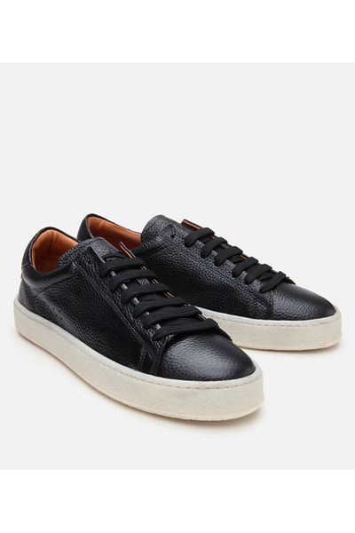 Hotiç Men's Leather Black Casual Shoes