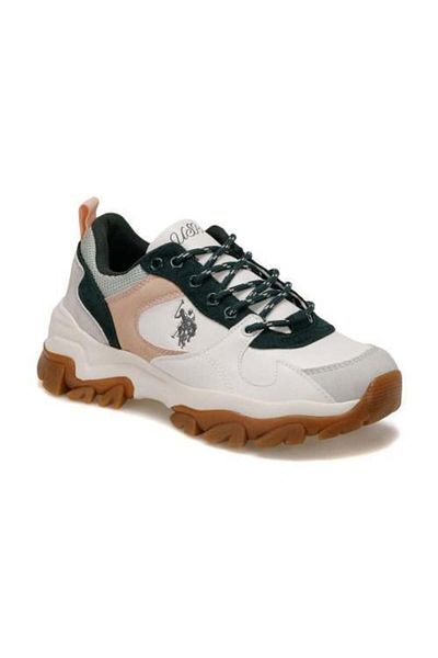 U.S. Polo Assn. Πόλο Ασν. ΗΠΑ 101172500 Tracky 2PR Λευκό-Πράσινο Γυναικείο Αθλητικό Παπούτσια