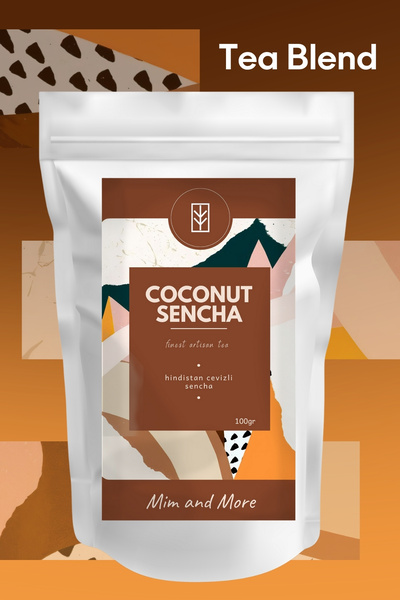 Mim and More Coconut Sencha Tea - Green Tea with Coconut, 100 g