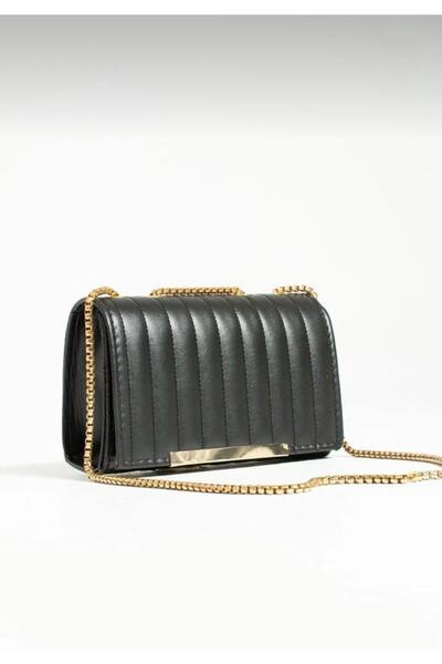 Dumanbags Kapitone nakış işlemeli çapraz zincirli kutu çanta