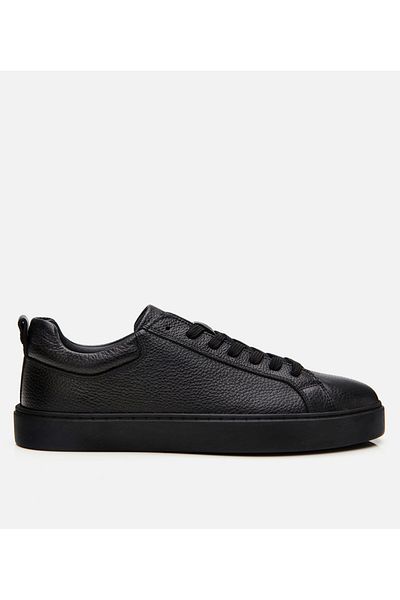 Hotiç Pantofi casual negri din piele pentru bărbați