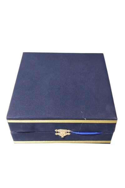 DM PORSELEN 2 KİŞİLİK FİNCAN TAKIMI İÇİN KADİFE KUTU LACİVERT