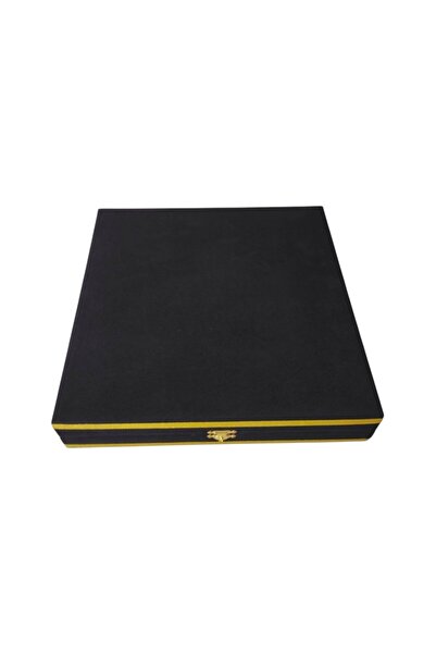 DM PORSELEN Kadi̇fe Kutu 40 Cm Tabak Si̇yah