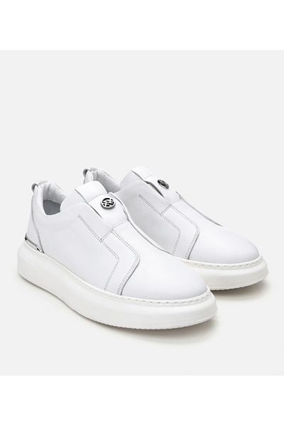 Hotiç Pantofi casual pentru bărbați, alb, din piele naturală