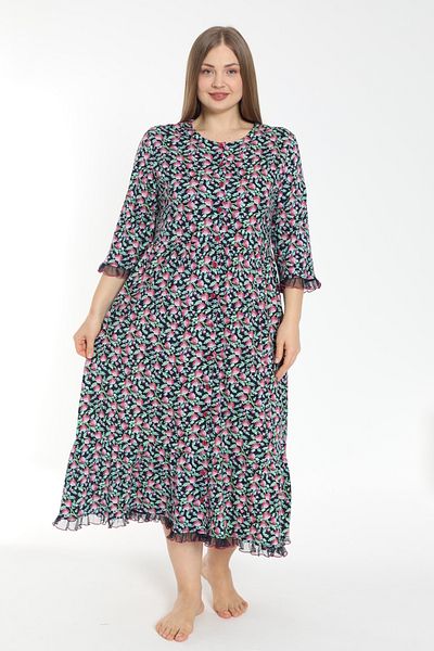 ROMEO LİFE Women's Tulle Detailed Buttoned Dress 7747-B