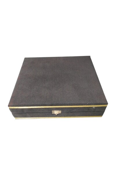 DM PORSELEN KADİFE KUTU 18 CM TABAK SİYAH