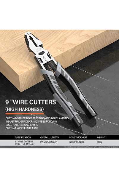 Choice كماشة قطرية عالمية متعددة الوظائف مقاس 9 بوصات 2635 AIRAJ، قواطع أسلاك...