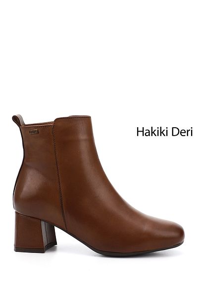 GÖNDERİ(R) Femei/Fete Cizme din piele naturală, cu fermoar antic, cu toc gros