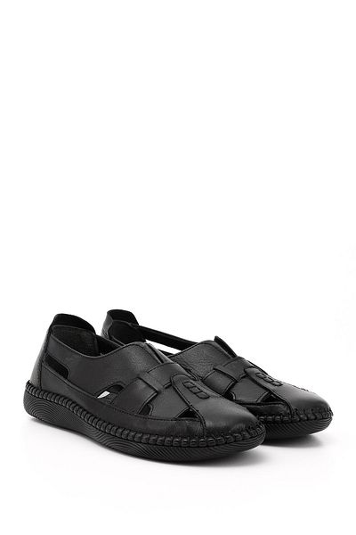 GÖNDERİ(R) Pantofi casual de damă/fete din piele naturală neagră 42439
