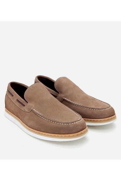 Hotiç Loafer casual pentru bărbați din piele de căprioară din nurcă