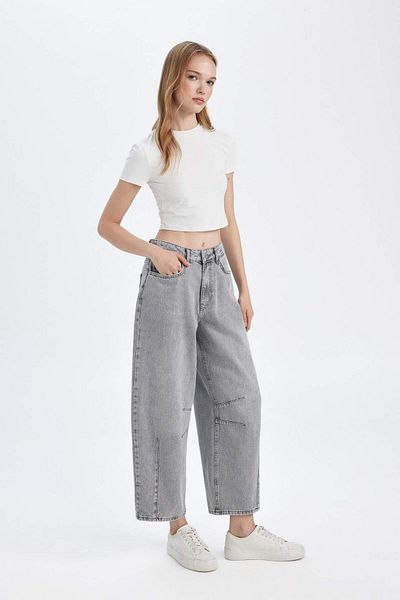 DeFacto Lange, waschbare Jeanshose mit hoher Taille 3192028